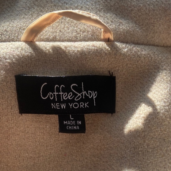 CoffeeShop Cream Toggle Coat with Faux Fur Hood - Picture 5 of 6